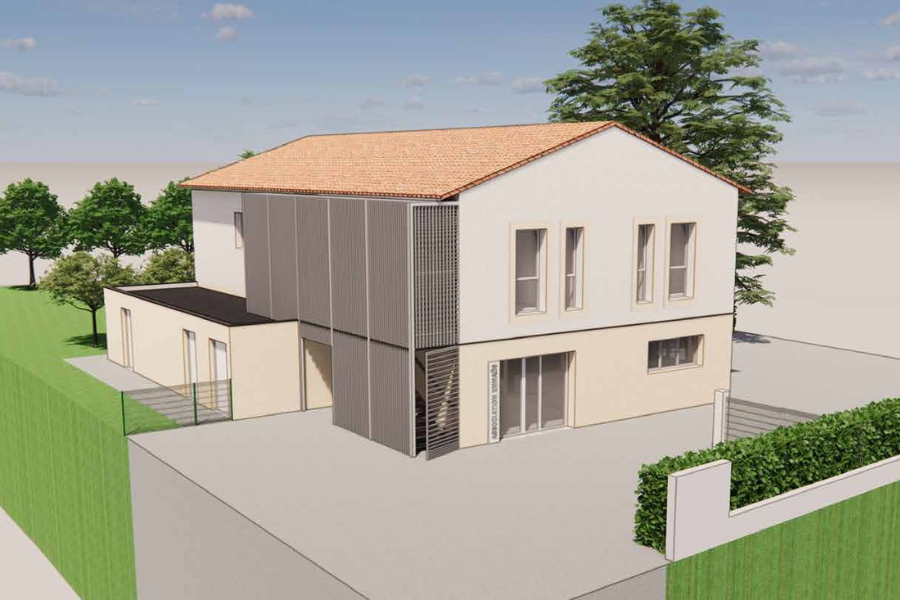 Projet Emmaüs réalisé par Polato Constructions, local professionnel et commercial.